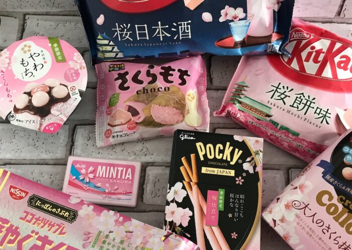 A colorful lineup of spring-limited Japanese snacks — from sakura mochi KitKats to cherry blossom Pocky, each treat captures the flavor and beauty of Japan’s cherry blossom season. 🌸